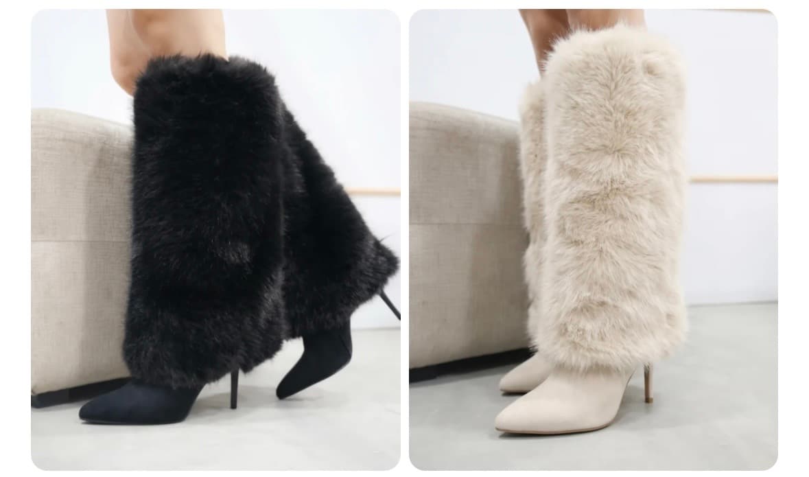 Polainas largas de pelo sintético para botas